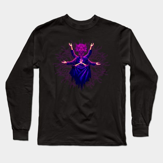 Triceratops Demon Long Sleeve T-Shirt by Trip Tank